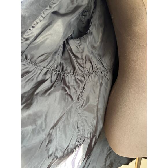 W's VTG H&M Black cotton duster, lined sz 16 goth punk Y2K - Picture 14 of 16